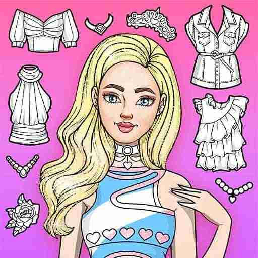 Game Girl Coloring Dress Up Games